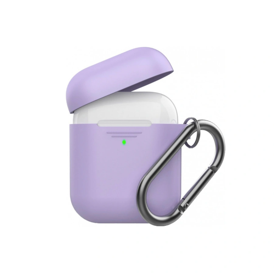 Чохол AHASTYLE дуо ​​з карабіном для Apple AirPods - Lavender (AHA-02060-LVR)